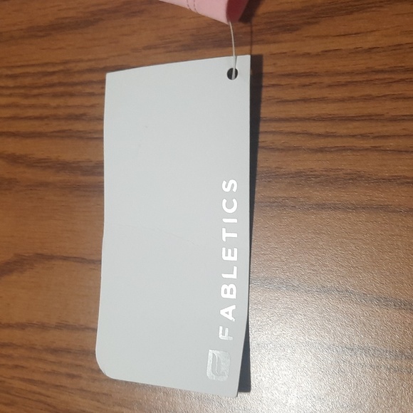 Fabletics Demi lace wrap-back wicking pink tank size large 10-12 - Picture 7 of 9